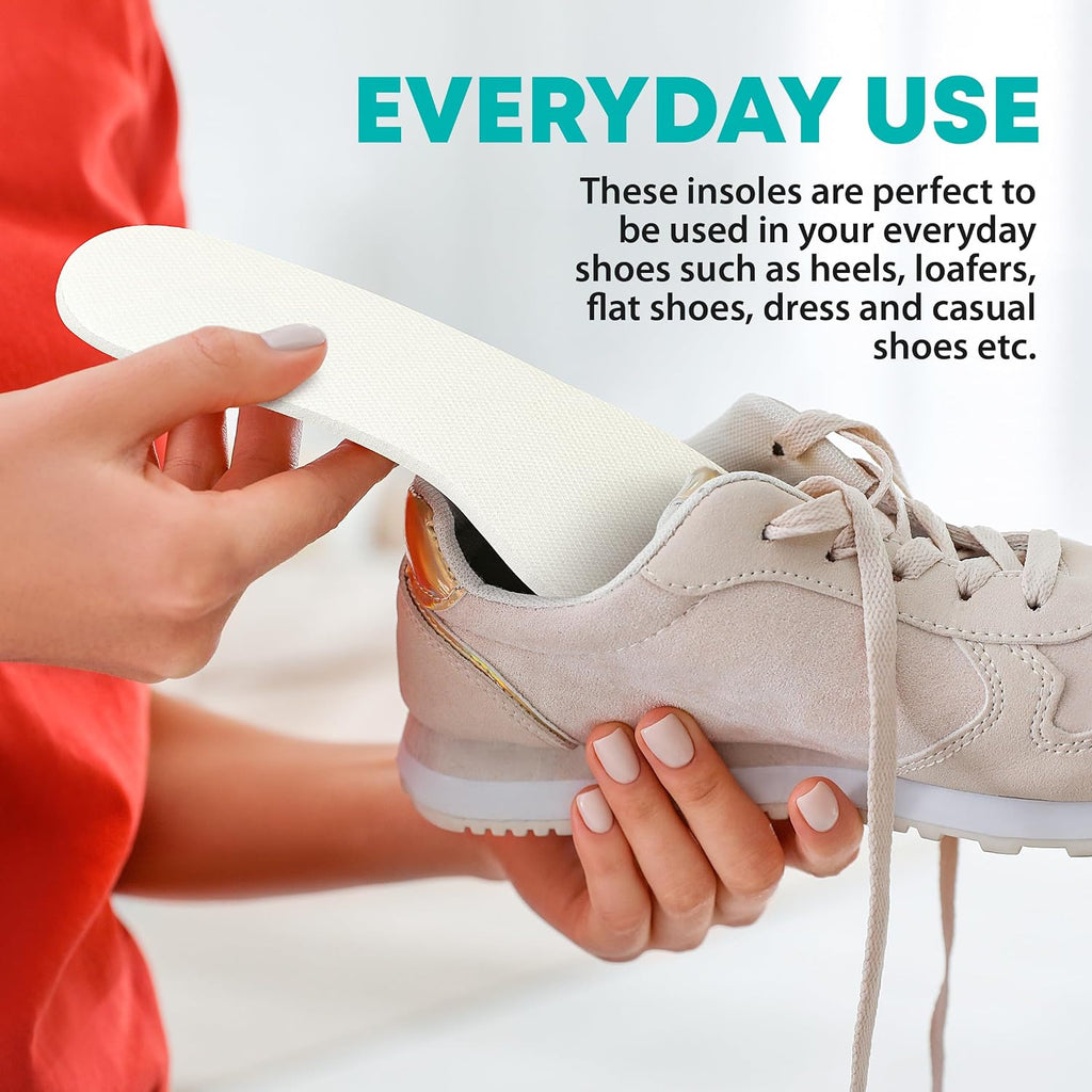 Comfwalk Shoe Filler Insert - Full Length Daily Latex Foam Shoe Inserts